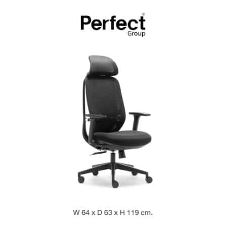 เก้าอี้ทำงานเพื่อสุขภาพ Perfect รุ่น 6231A สีดำ_0